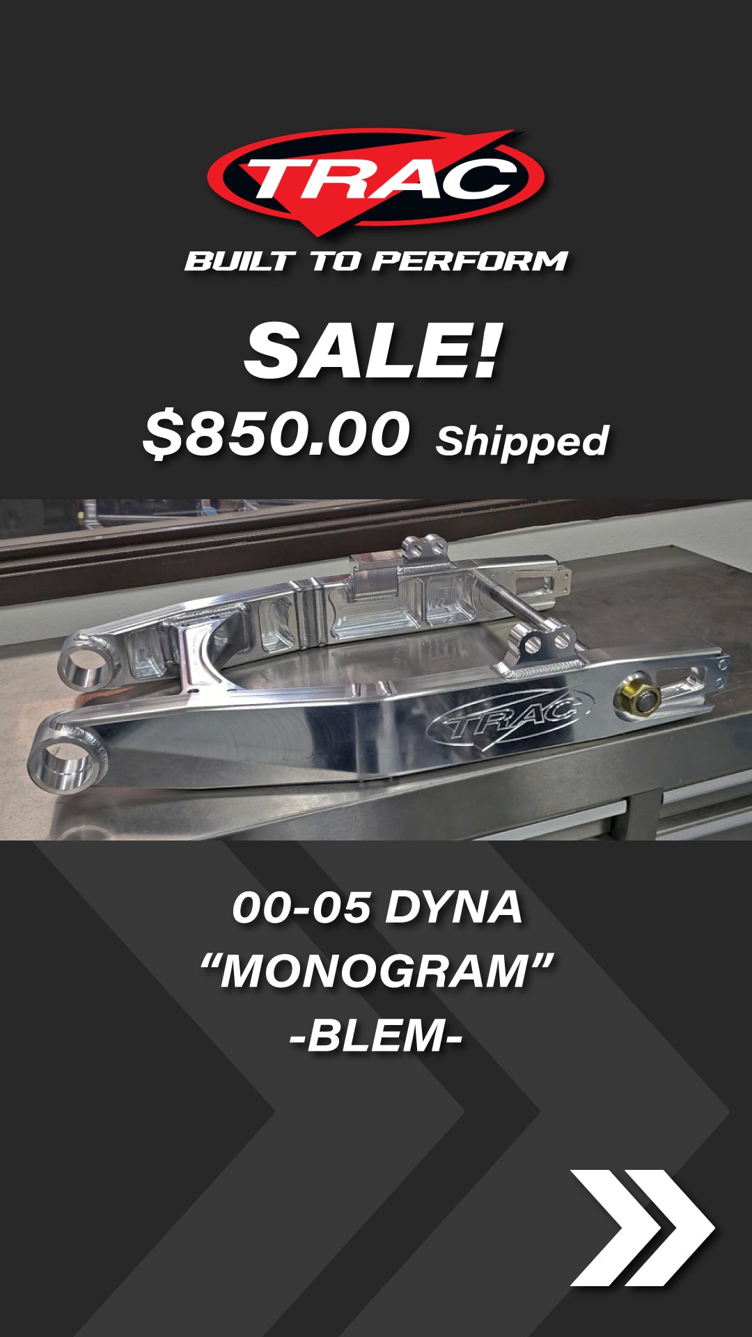 Dyna "Monogram" Swingarm Sale Arm