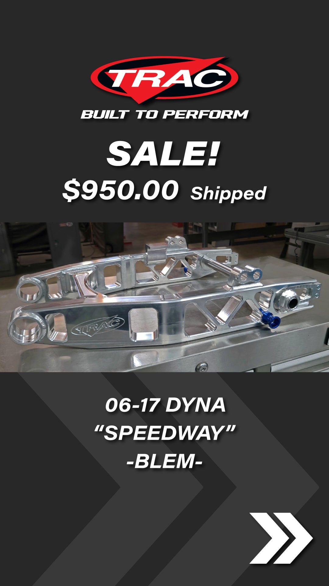 Dyna "Speedway" Swingarm Sale Arm
